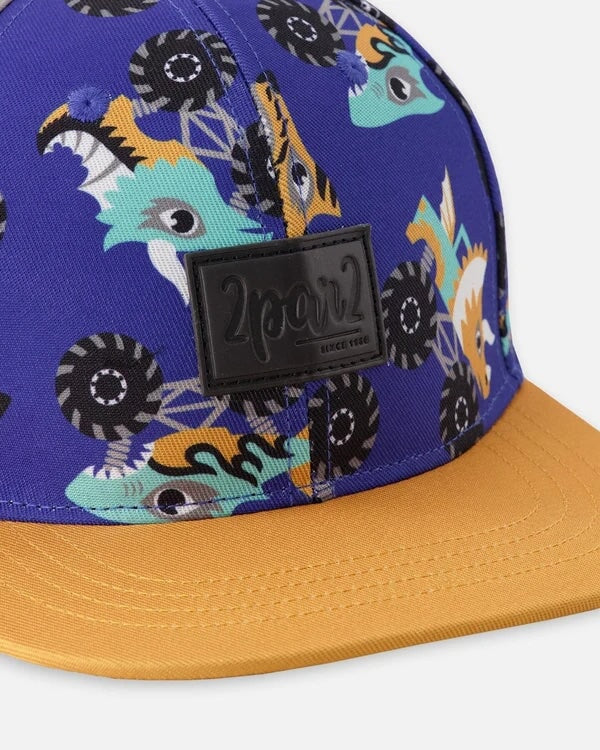 casquette bleu imprimé camions Deux par Deux Mlle et Coco