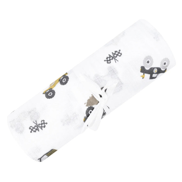 couverture mousseline coton camions monstrer Perlimpinpin Mlle et Coco
