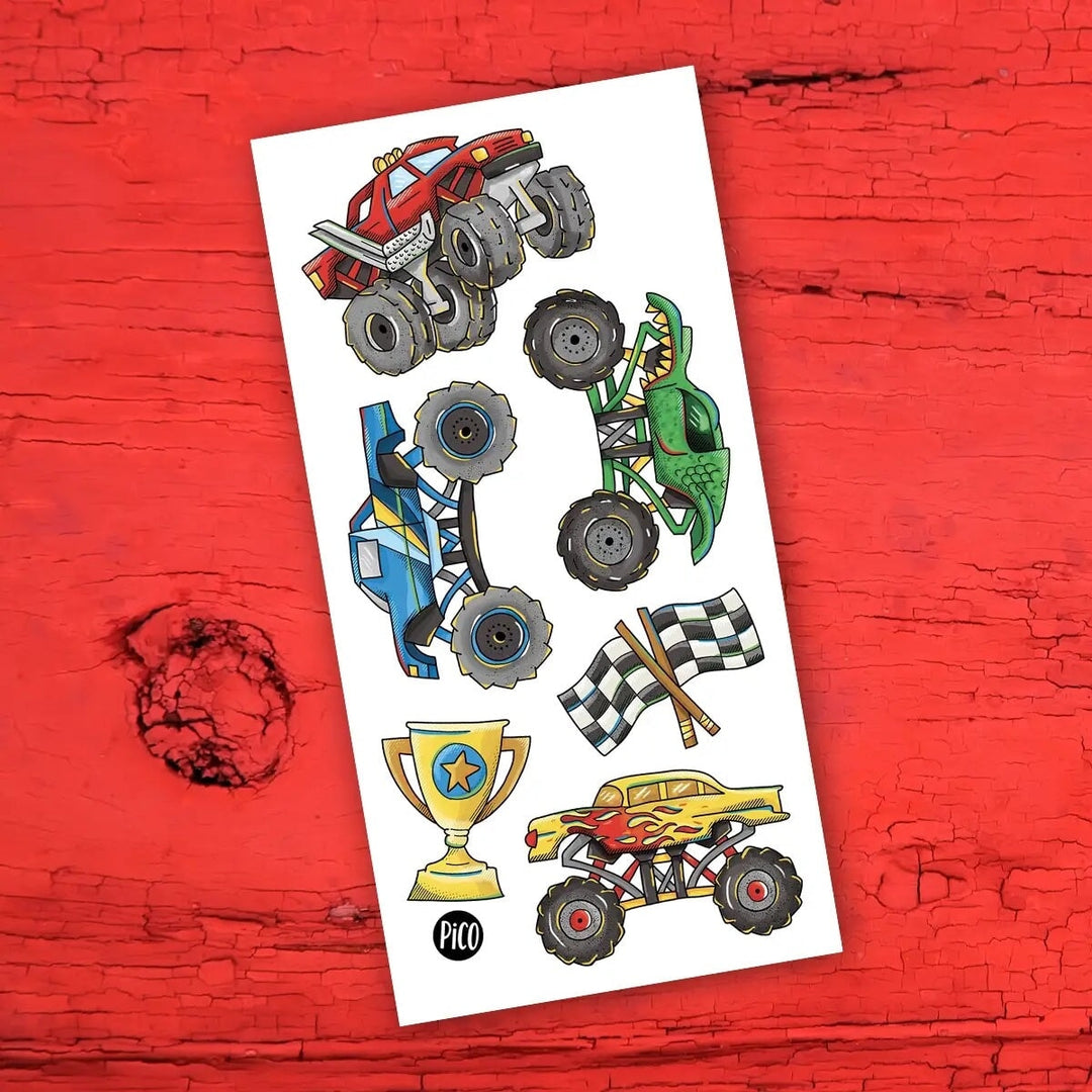 tatouage temporaire camions monstres pico compagnie québécoise enfant