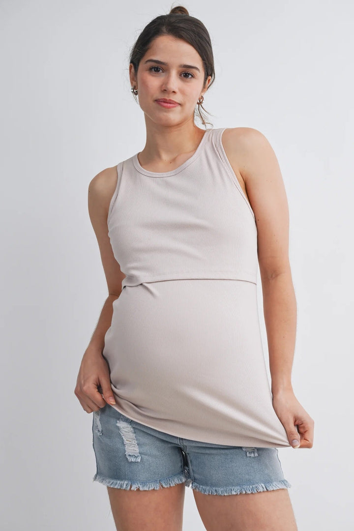 camisole maternité allaitement Beige Hello MIz Mlle et Coco