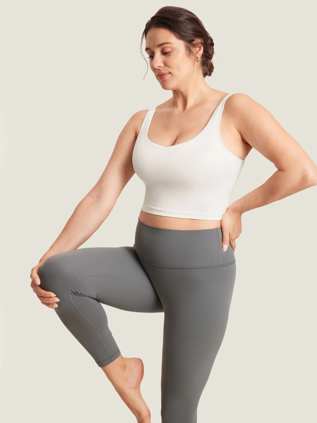 Camisole courte maternité et allaitement natrelax blanc Momanda Mlle et Coco