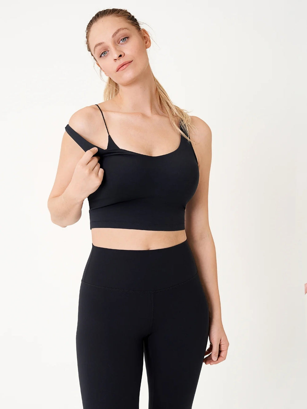 Camisole courte maternité et allaitement Natrelax Noir Momanda Mlle et Coco