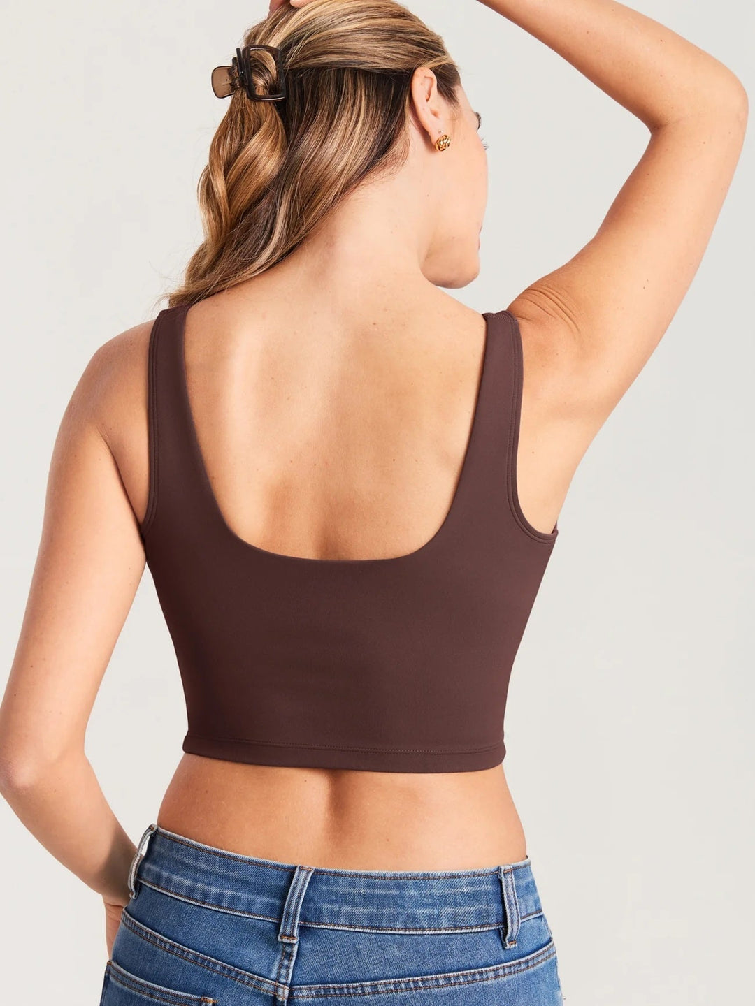 Camisole courte maternité et allaitement Natrelax Taupe Momanda Mlle et Coco