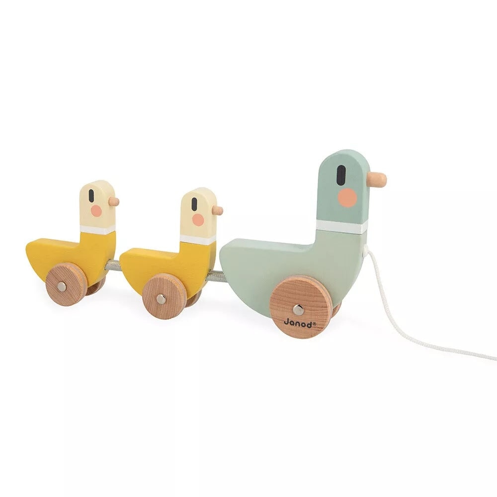 jouet canard a tirer bois Janod Mlle et Coco