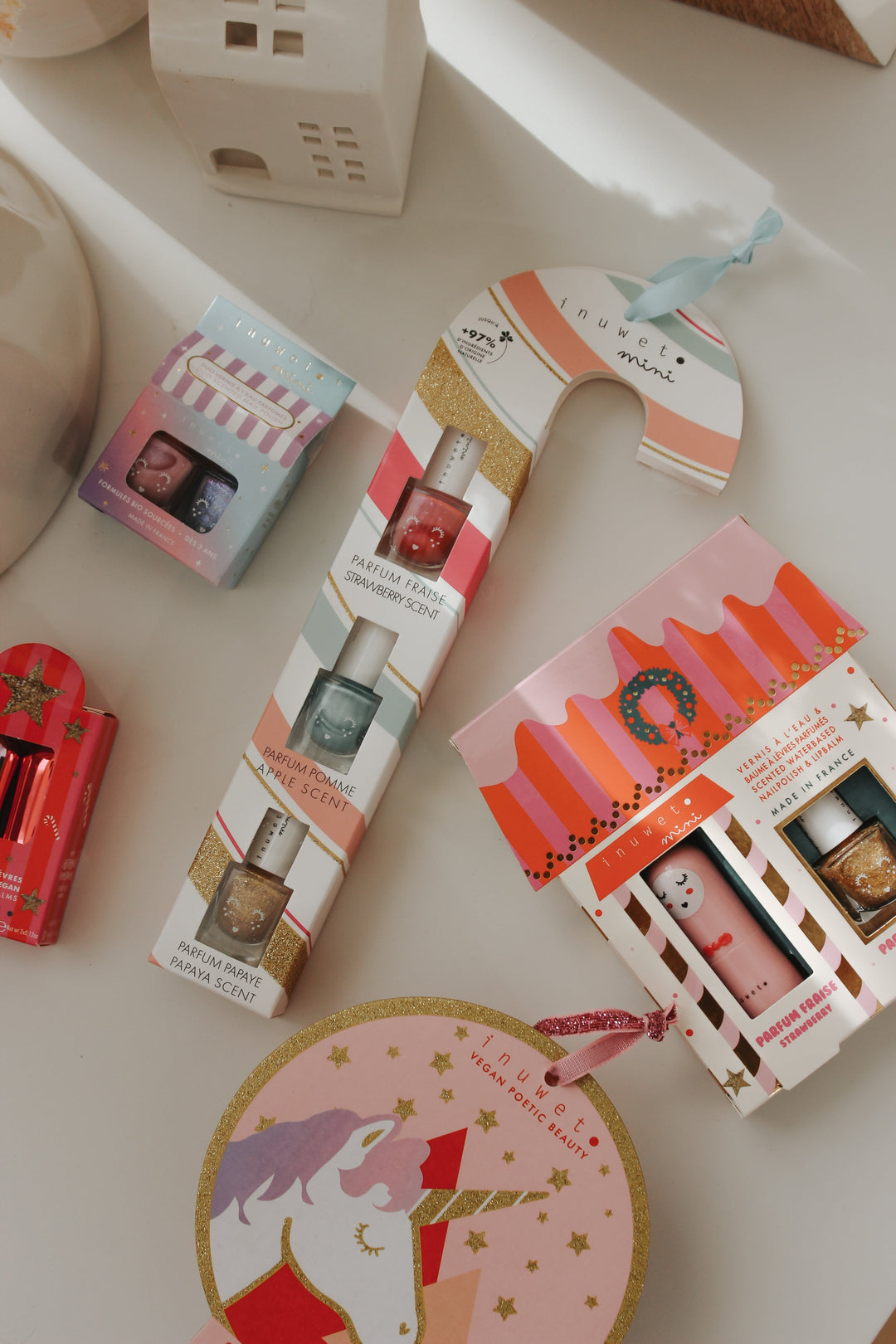 coffret canne de Noël vernis ongles Inuwet Mlle et Coco