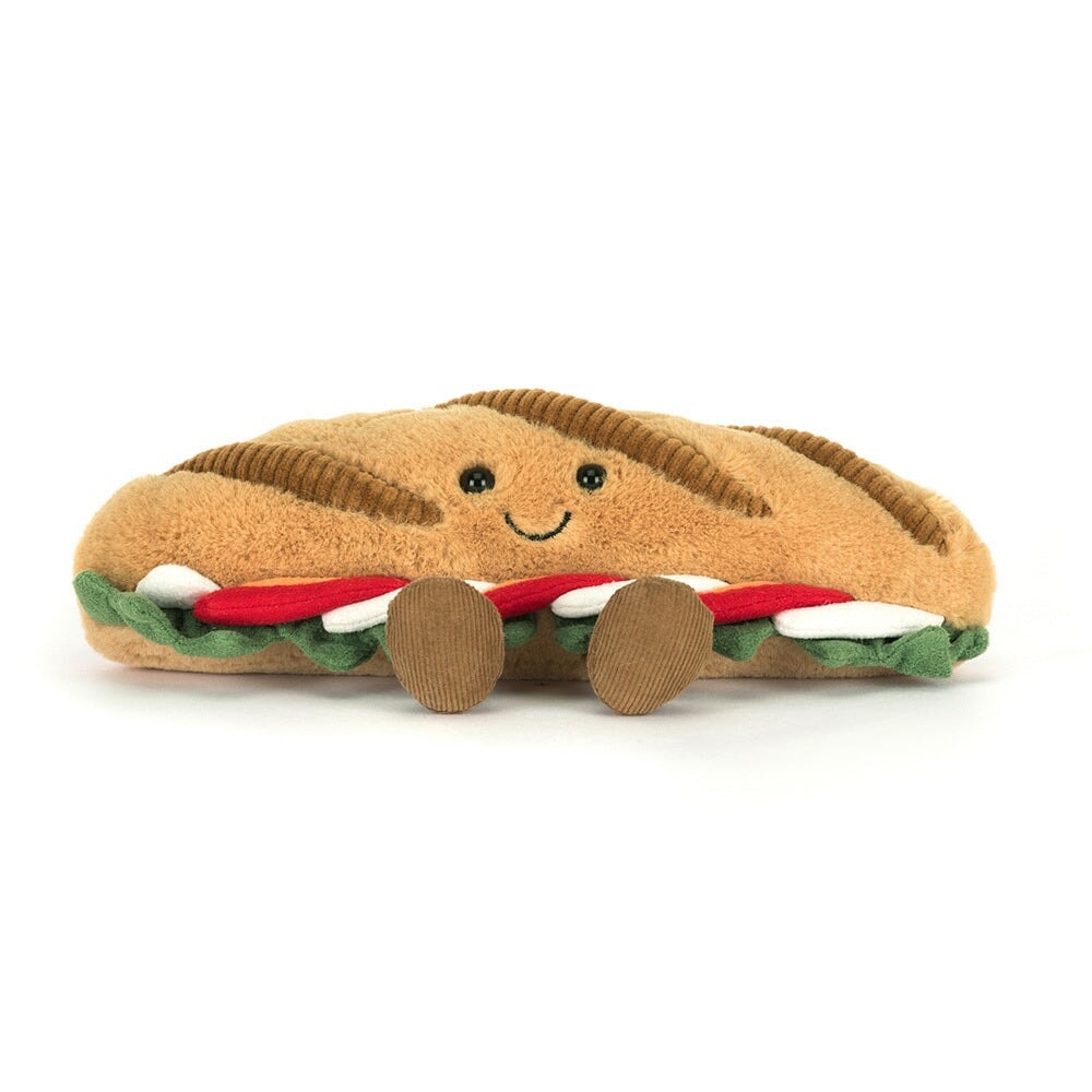 Peluche baguette caprese nourriture Jellycat Mlle et Coco