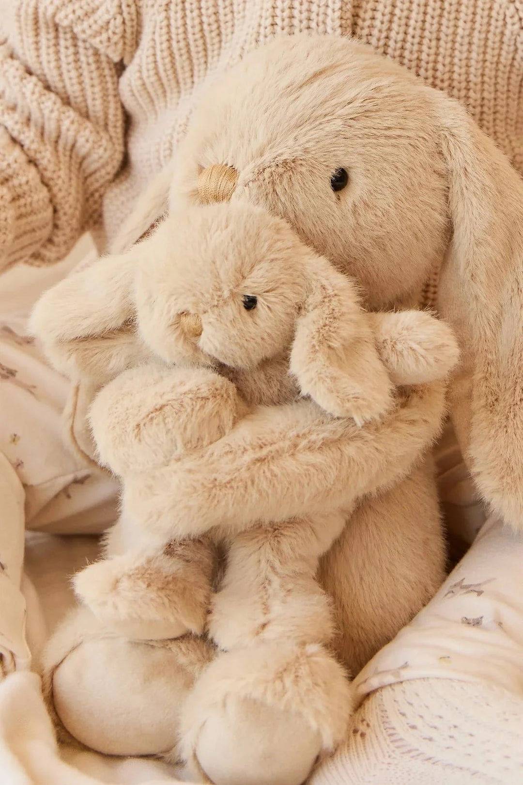 Peluche  Frankie lapin câlin et son bébé Snuggle Bunnies