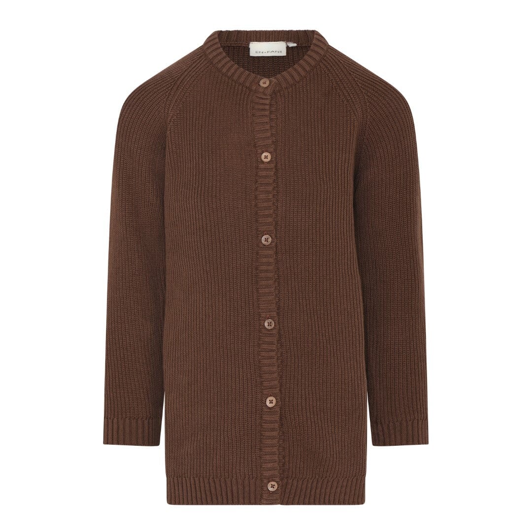 Cardigan en tricot boutonné - Brun - En Fant Vêtements (échantillons) En Fant 