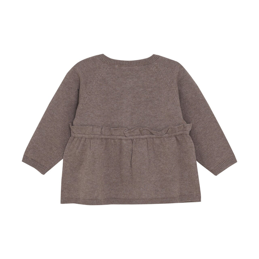 Cardigan à volants en laine marron Minymo Mlle et Coco