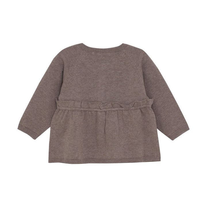 Cardigan à volants en laine marron Minymo Mlle et Coco