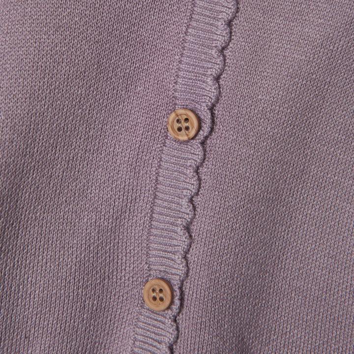 veste manches longues à boutons mauve cendré Fixoni