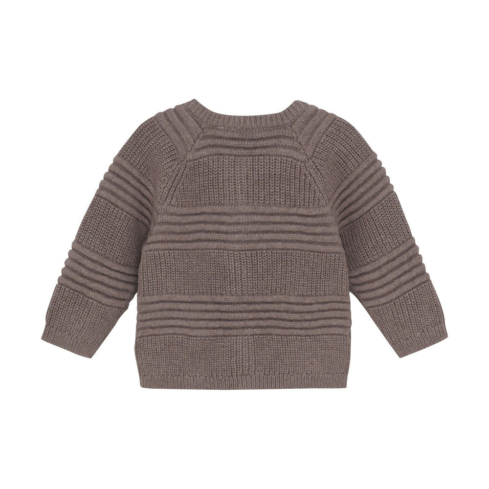 Cardigan tricot brun taupe Minymo Mlle et Coco