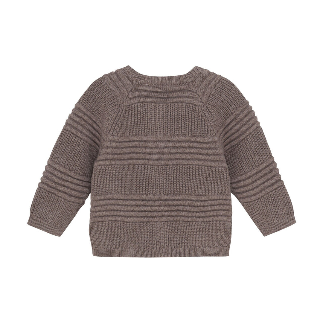 Cardigan tricot brun taupe Minymo Mlle et Coco
