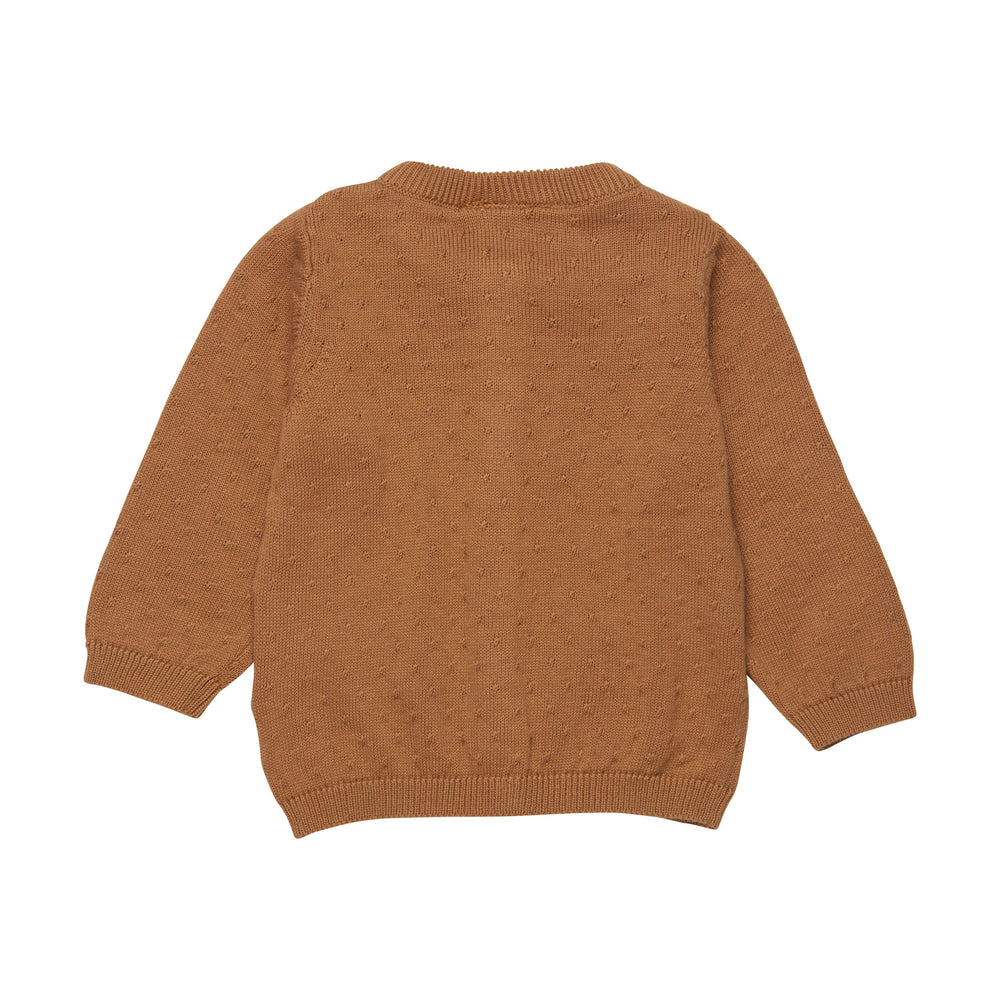 cardigan tricot coton veste caramel fixoni vêtement enfant