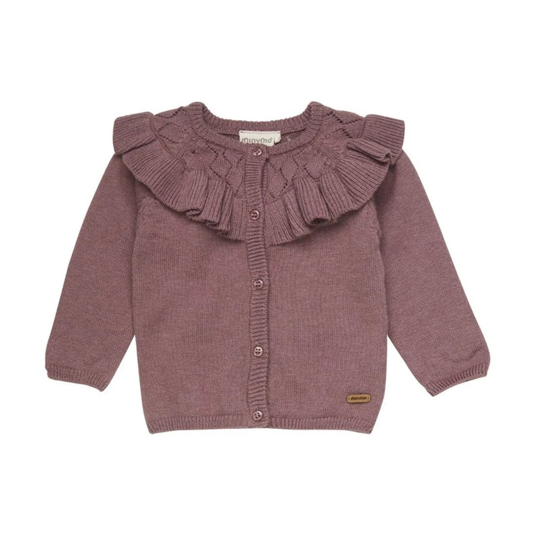 Cardigan tricot à volants Prune Minymo Mlle et Coco