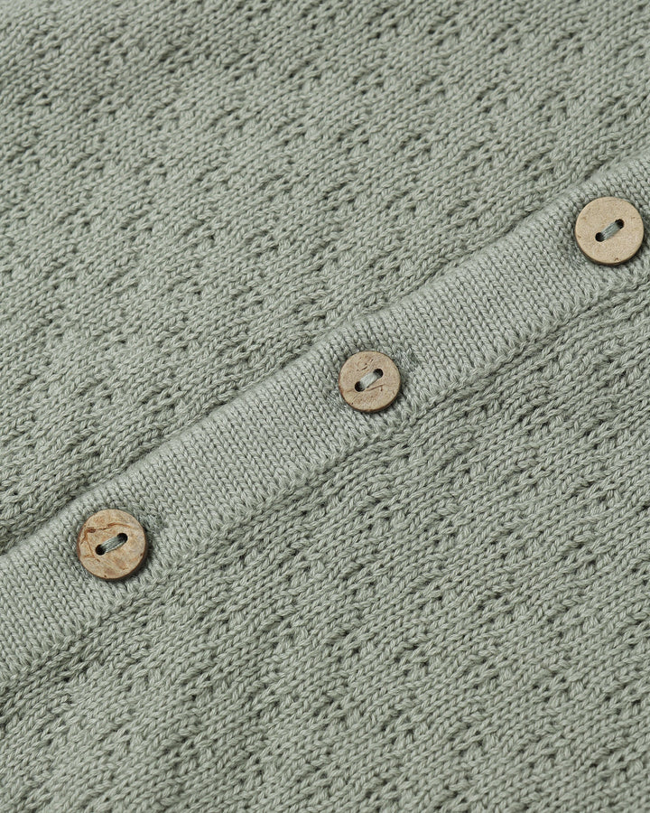Cardigan en tricot vert fougère Quincy Mae Mlle et Coco
