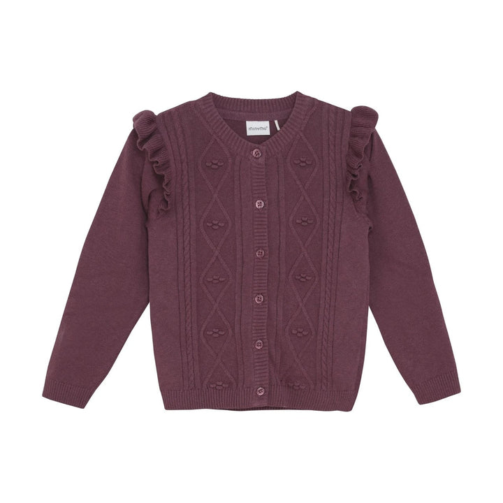 Cardigan manches longues tricot rose brown Minymo Mlle et Coco