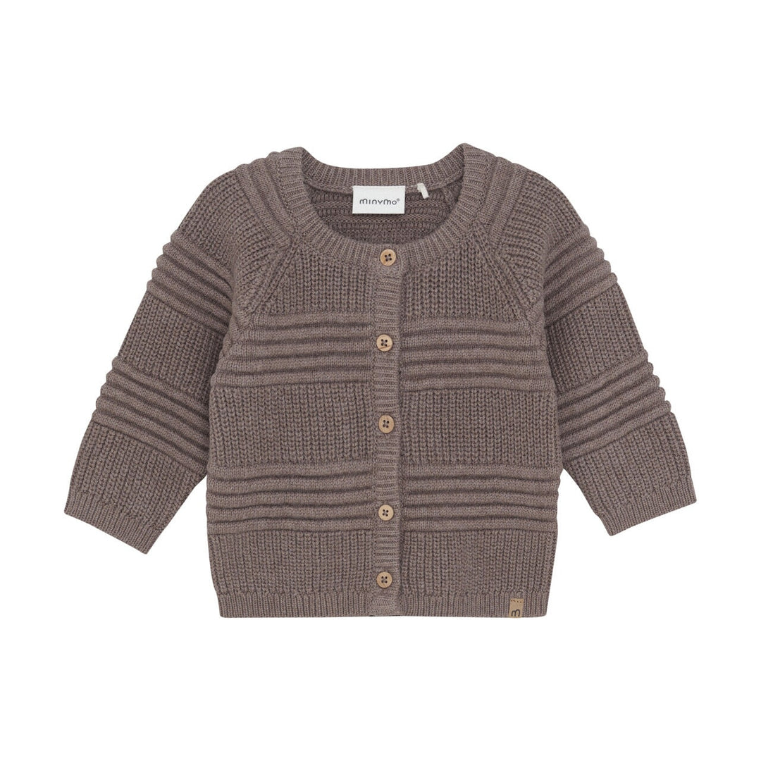 Cardigan tricot brun taupe Minymo Mlle et Coco
