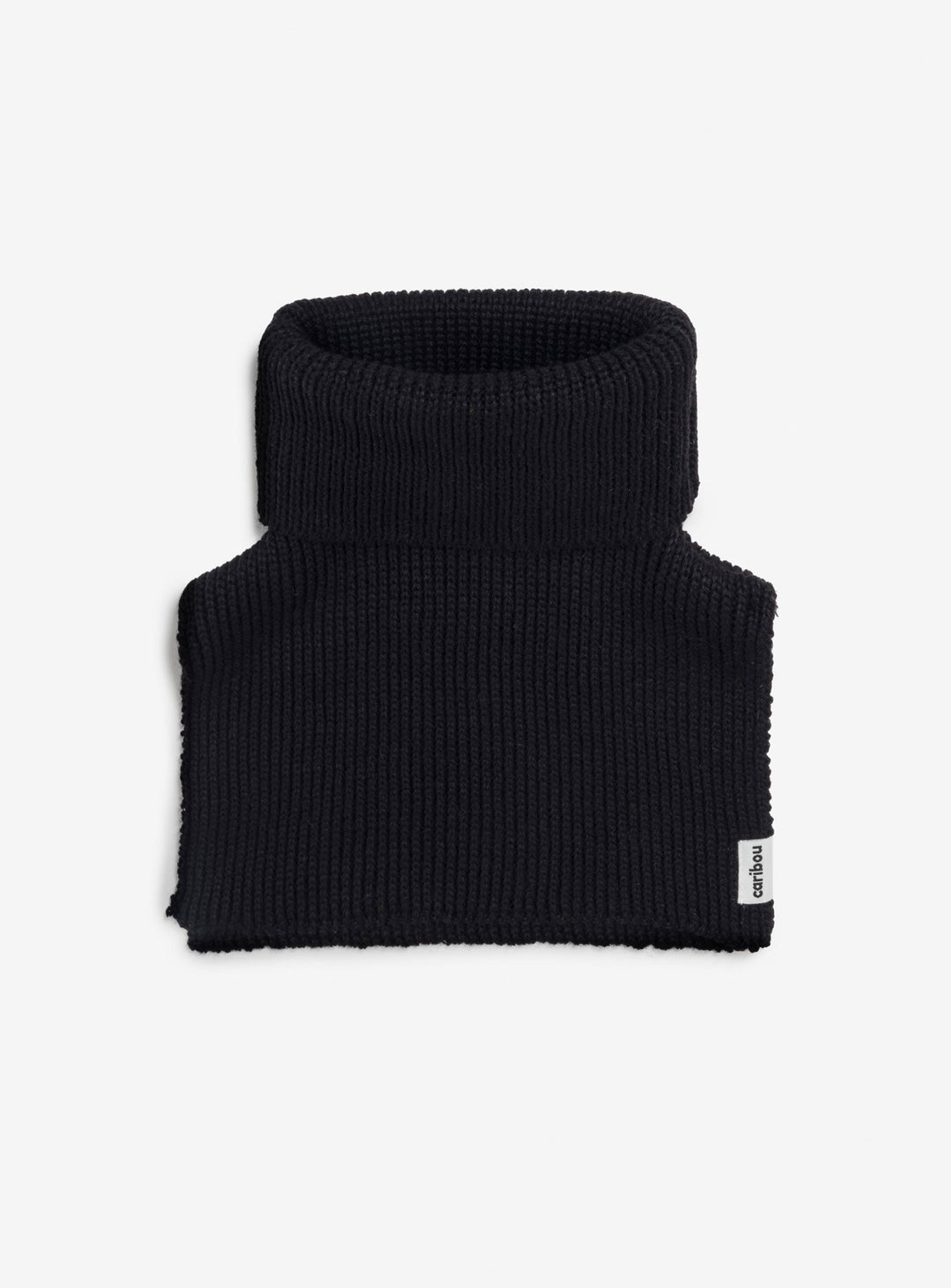 cache-cou noir laine mérinos Caribou accessoire hivers