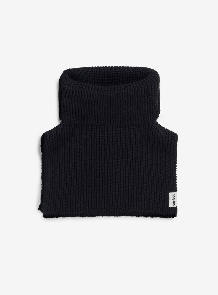 cache-cou noir laine mérinos Caribou accessoire hivers
