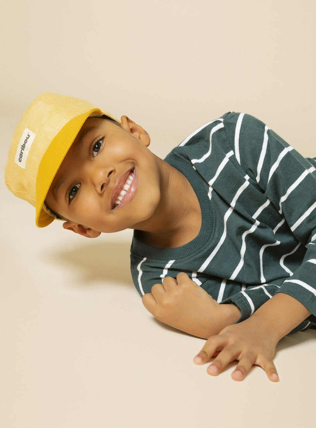 casquette lin enfant Caribou duo jaune Mlle et Coco