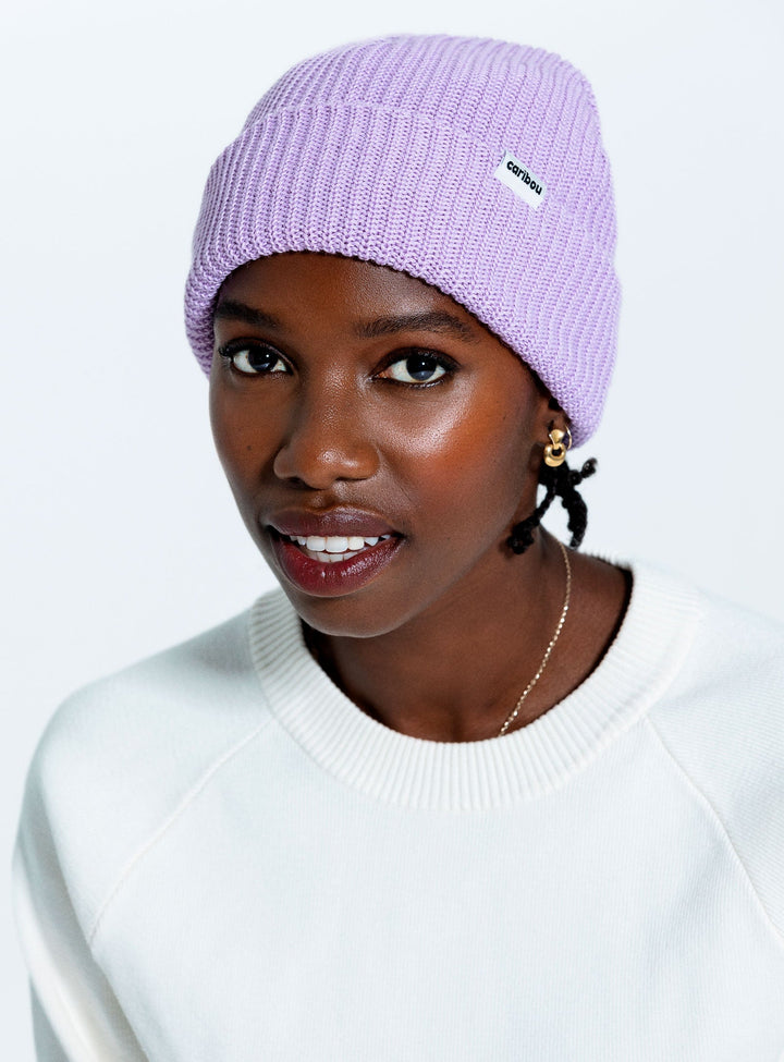 tuque lavande laine mérinos Caribou Mlle et Coco