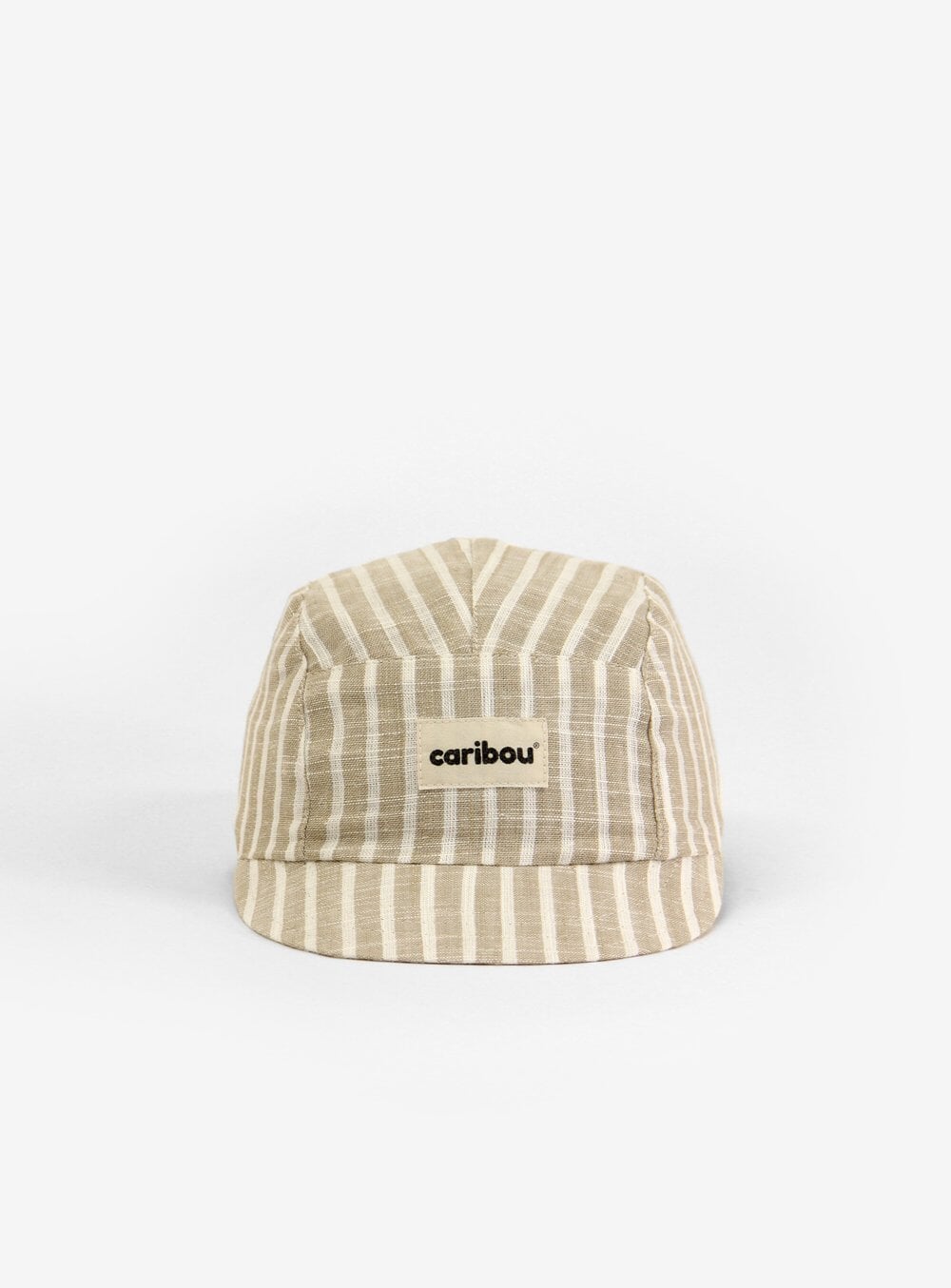 casquette rayée naturel sable lin Caribou compagnie québécoise
