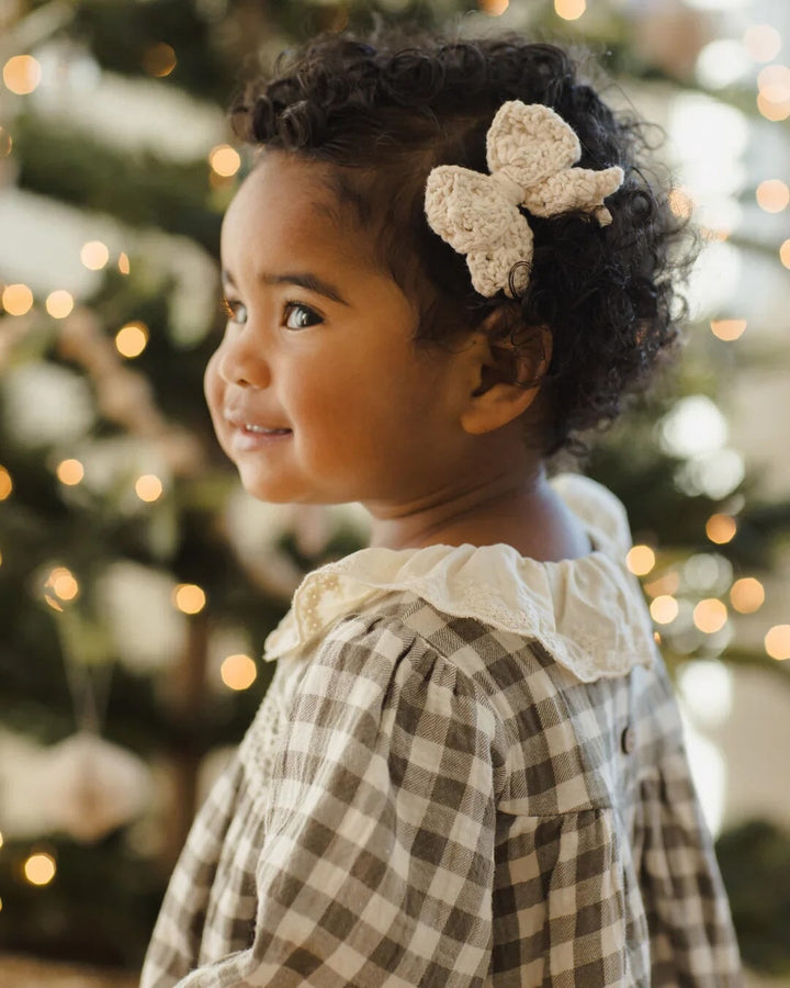 Robe et culotte assortie Callie carreaux sauge Quincy Mae Mlle et Coco