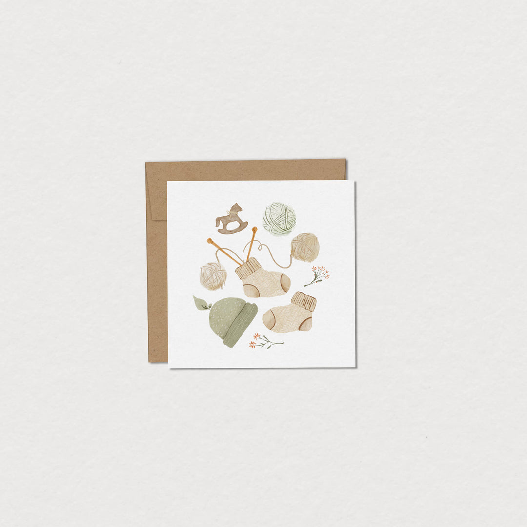 Mini carte de souhaits Petit trésor nsissance Mimosa Design Mlle et Coco