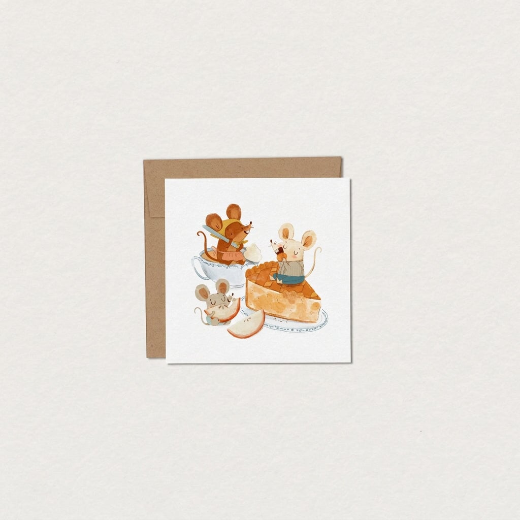 Mini carte de souhaits Souris craquantes Mimosa Design Mlle et Coco