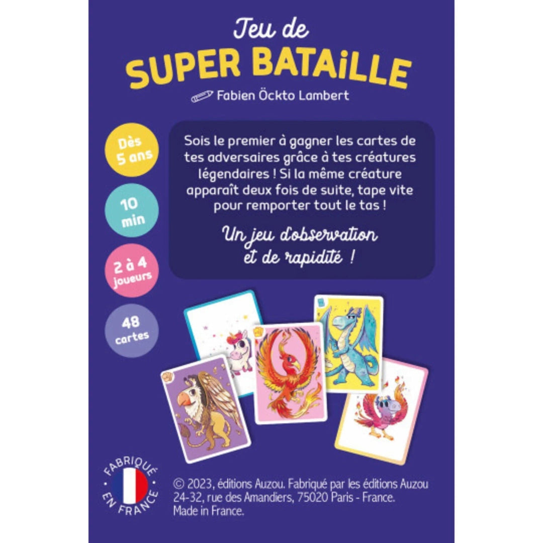Jeu de cartes - Jeu de super bataille - Auzou éditions Jouet/jeux Auzou éditions 