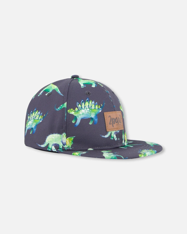 casquette charbon imprimé dino accessoire été deux par deux