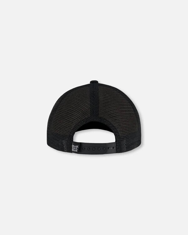 Casquette 2 par 2 noire imprimé jungle verte. Accessoire d&