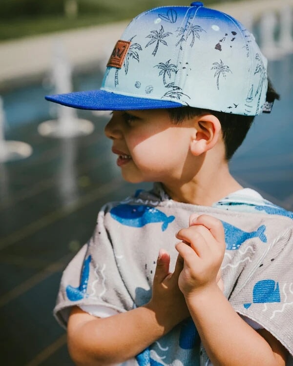 Casquette bleu imprimé plage Deux par Deux Mlle et Coco