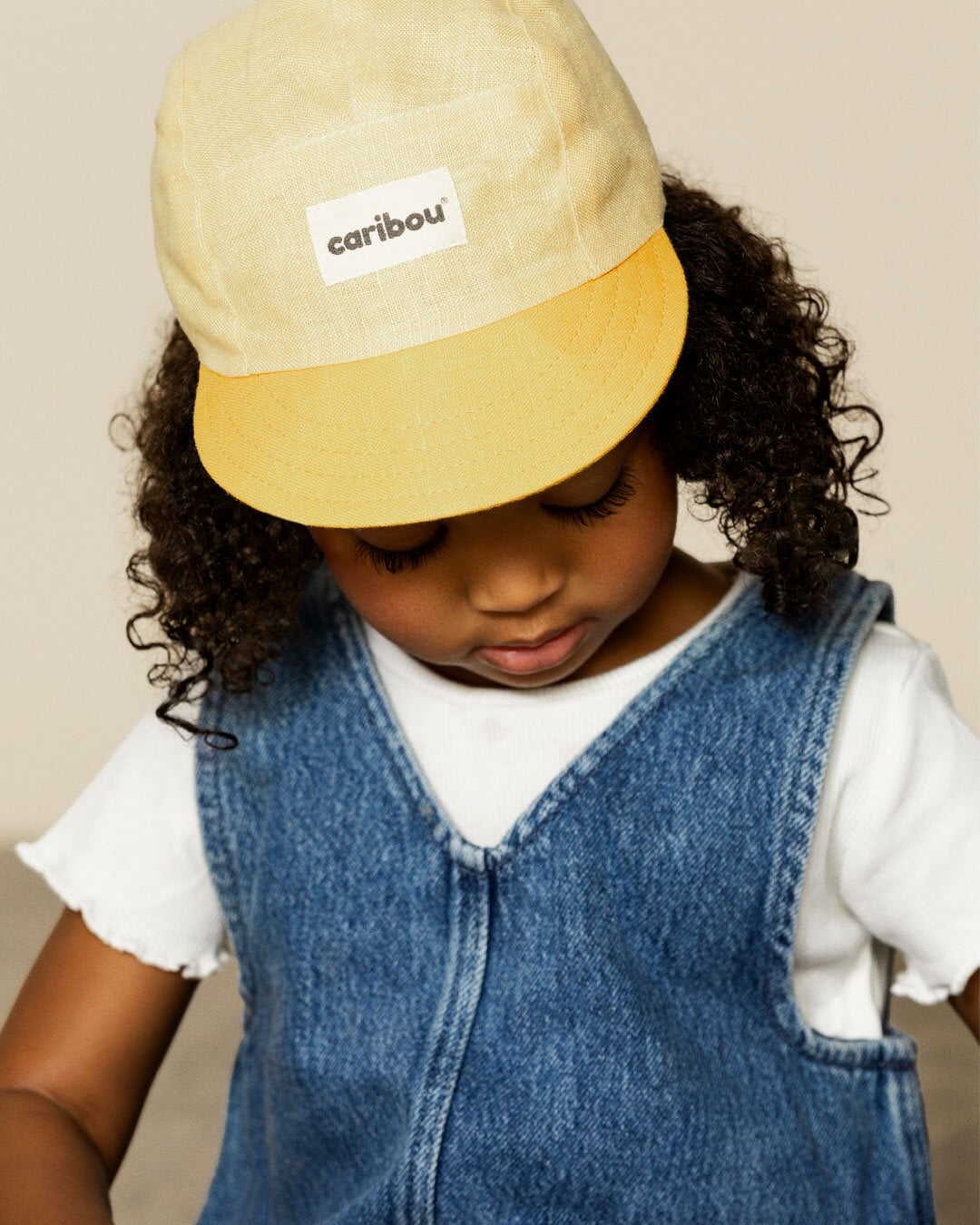 casquette lin enfant Caribou duo jaune Mlle et Coco