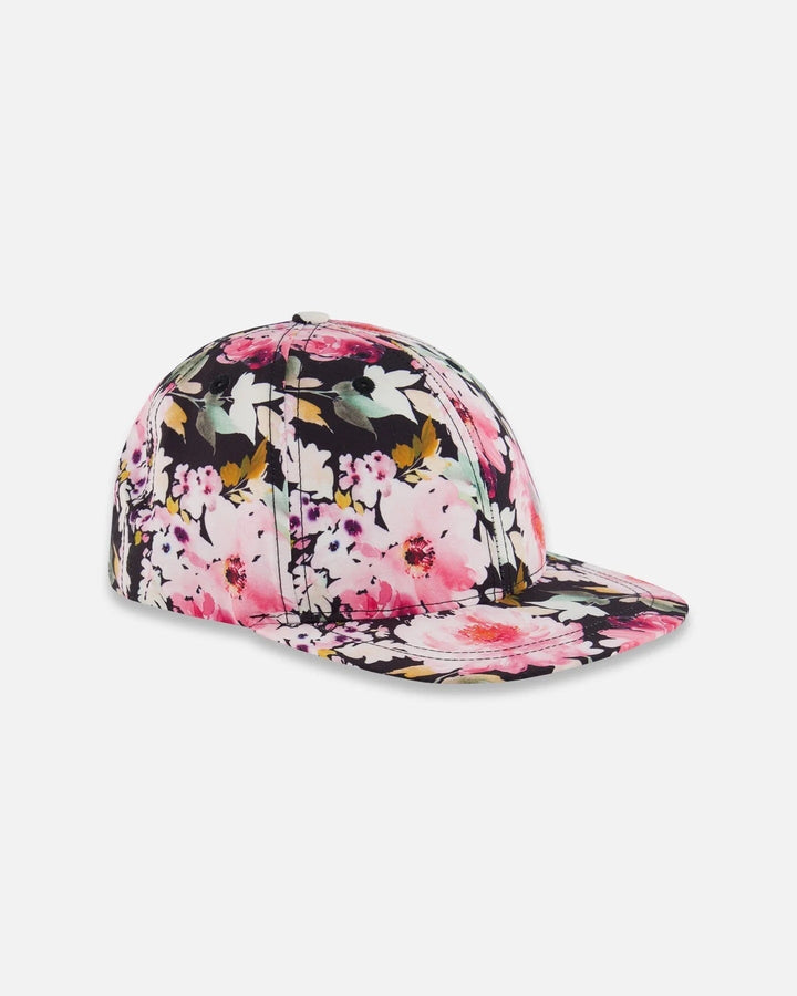 casquette noir motifs floral deux par deux accessoire été soleil