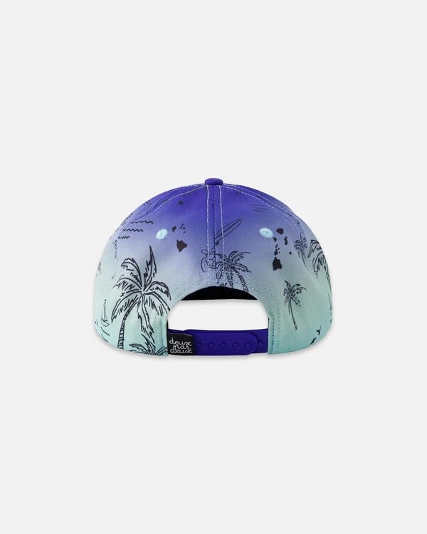 Casquette bleu imprimé plage Deux par Deux Mlle et Coco