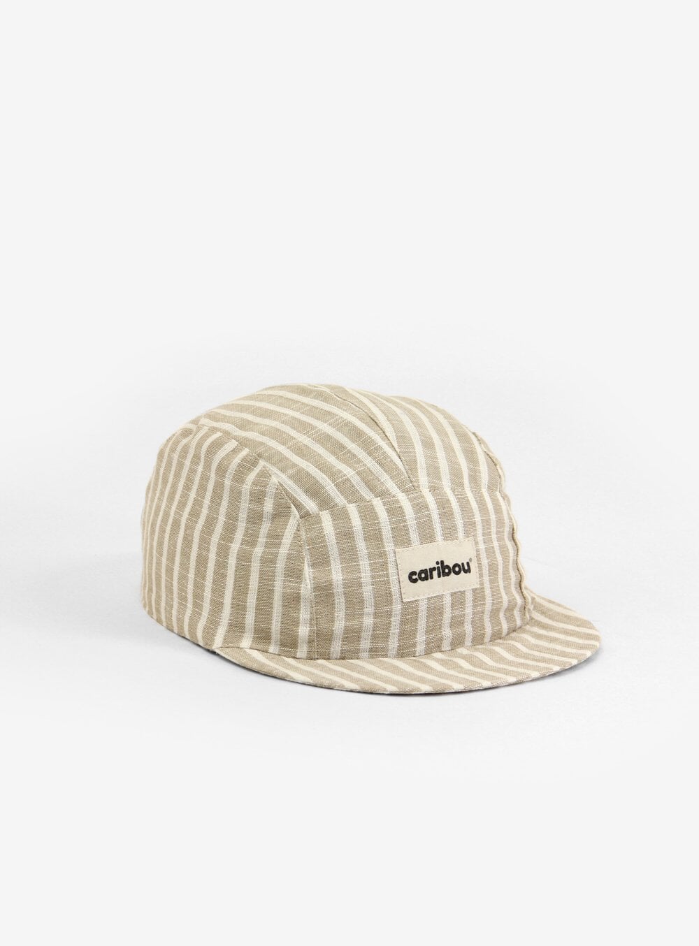 casquette rayée naturel sable lin Caribou compagnie québécoise