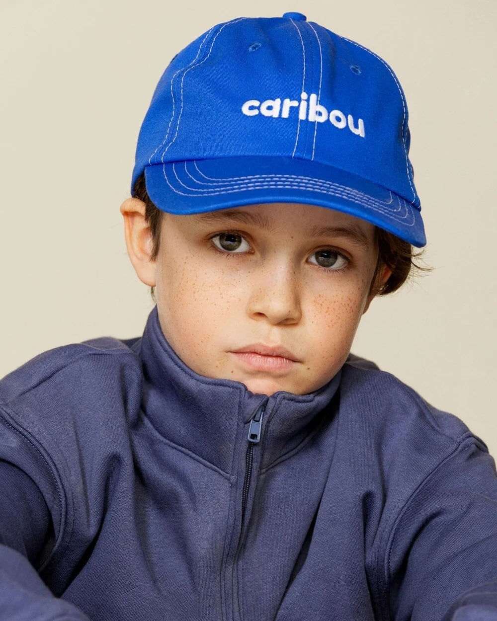 Casquette en coton bleu royal Caribou Mlle et Coco