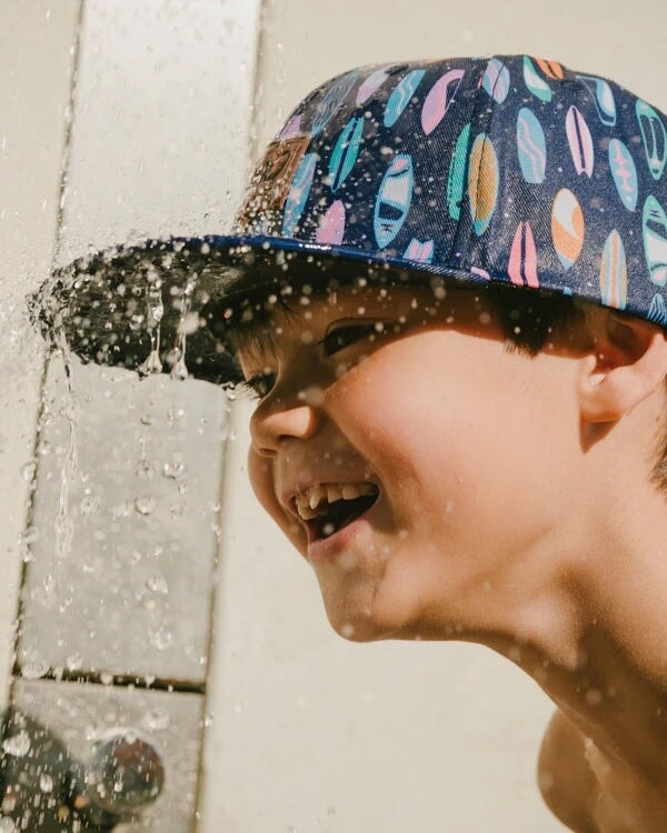 Casquette Bleu imprimé planches de surf Deux par Deux Mlle et Coco