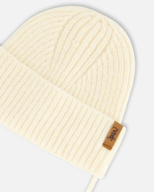 tuque mi-saison tricot cordon Deux par Deux accessoire