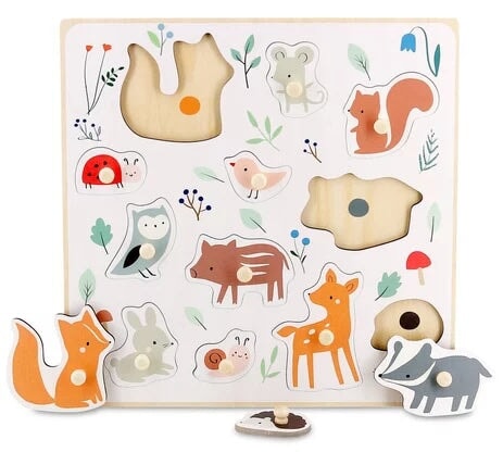 Casse-tête animaux de la forêt Vilac Mlle et Coco
