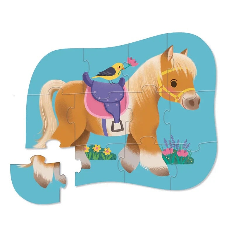 Casse-tête 12 morceaux poney Crocodile Creek Mlle et Coco 
