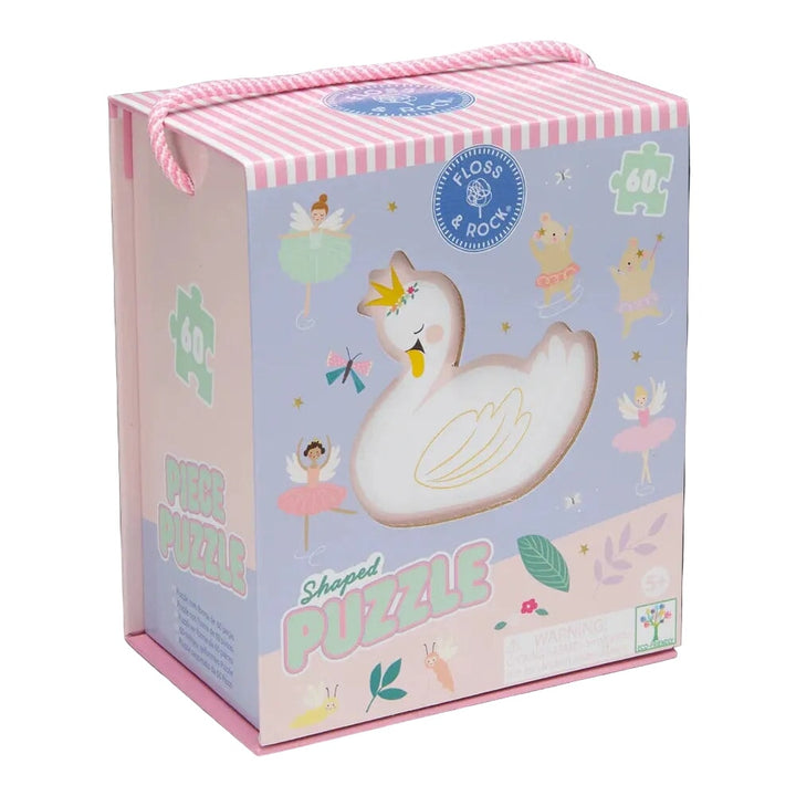 Casse-tête 60 morceaux cygne enchantée Floss &amp; Rock Mlle et Coco