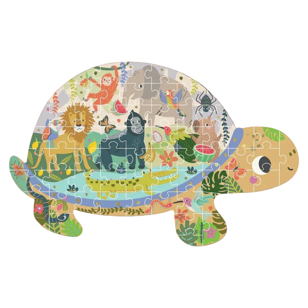 Casse-tête 60 morceaux tortue jungle Floss &amp; Rock Mlle et Coco