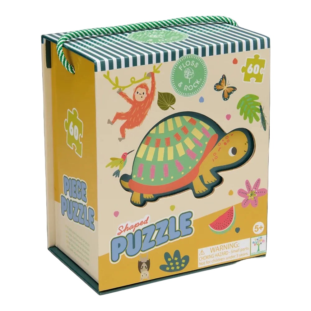 Casse-tête 60 morceaux tortue jungle Floss & Rock Mlle et Coco