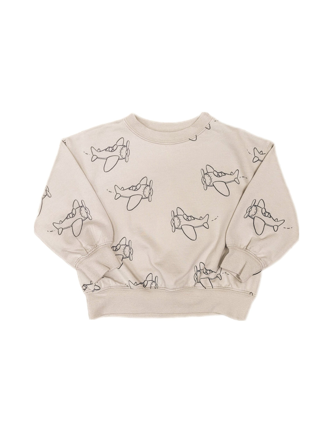 Chandail - Beige motifs avions - Rylee + Cru Vêtements (échantillons) Rylee + Cru 