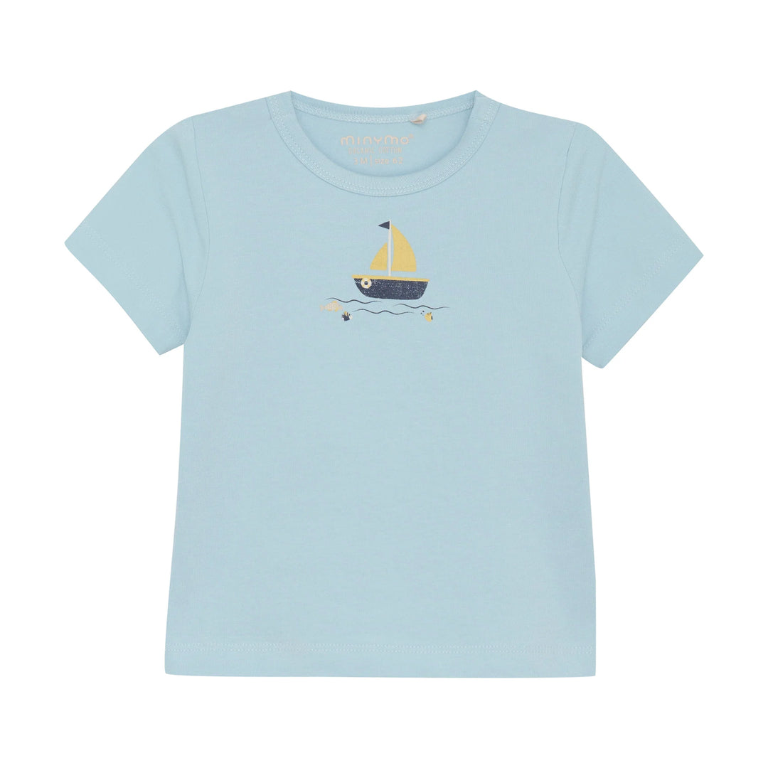 t-shirt manches courtes bleu bateau Minymo Mlle et Coco