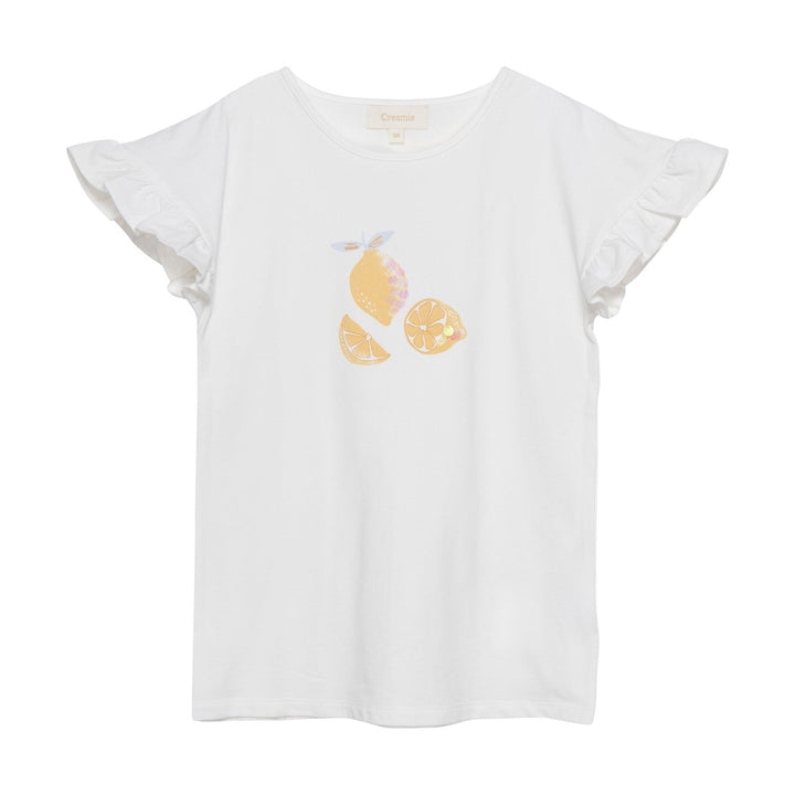 T-shirt citron blanc Creamie Mlle et Coco vêtement enfant