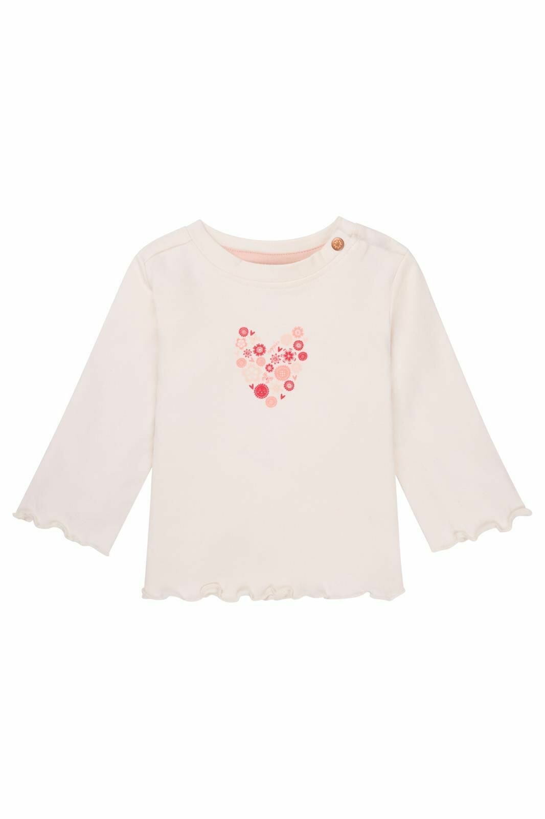 chandail manches longues blanc coeur en fleur Noppies Marlow